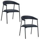 Ver imagem 1 de Cadeiras Estofadas C/ Encosto Curvo e Base Aço Carbono 2 Un Cor:preto