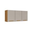 Ver imagem 2 de Armário Aéreo Cozinha 120 cm Rubi 3 Portas Cinamomo/Off White - Pnr Móveis