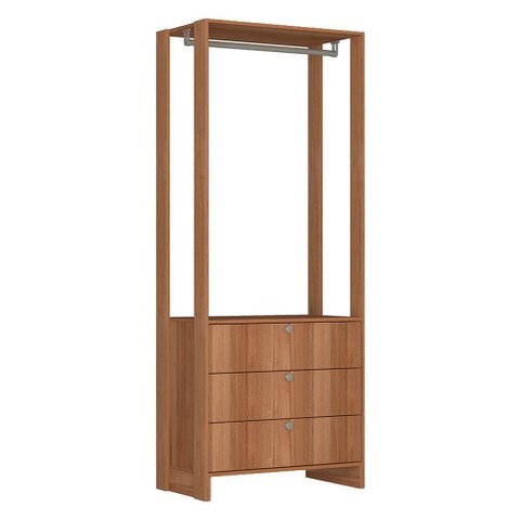 Closet Modulado 3 Gavetas 200x80 Cm Ey102 Montana Novam