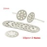 Kit 10 Discos Diamantado Corte 22 Mm Micro Retifica Metal Vidro - 3