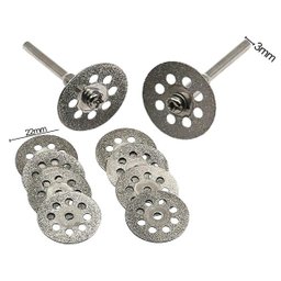 Kit 10 Discos Diamantado Corte 22 Mm Micro Retifica Metal Vidro - 4