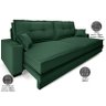 Sofá Palermo 2,80m Retrátil e Reclinável Velosuede Verde - Netsofás - 2