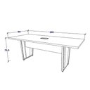 Ver imagem 2 de Mesa de Reunião Pés Metal 2m Cs Pre Caixa de Tomadas F5