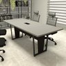 Mesa de Reunião Pés Metal 2m Cs Pre Caixa de Tomadas F5 - 1