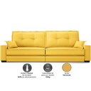 Ver imagem 4 de Sofá Palermo 2,00m Retrátil e Reclinável Velosuede Canario - Netsofás