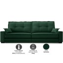 Ver imagem 4 de Sofá Palermo 2,00m Retrátil e Reclinável Velosuede Verde - Netsofás