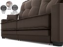Ver imagem 5 de Sofá Palermo 2,20m Retrátil e Reclinável Velosuede Chocolate - Netsofás