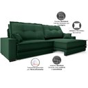 Ver imagem 7 de Sofá Palermo 2,20m Retrátil e Reclinável Velosuede Verde - Netsofás