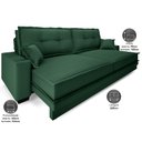 Ver imagem 3 de Sofá Palermo 2,20m Retrátil e Reclinável Velosuede Verde - Netsofás