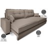 Sofá Palermo 2,40m Retrátil e Reclinável Velosuede Capuccino - Netsofás - 2