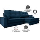 Ver imagem 7 de Sofá Palermo 2,40m Retrátil e Reclinável Velosuede Petroleo - Netsofás