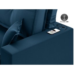 Sofá Palermo 2,40m Retrátil e Reclinável Velosuede Petroleo - Netsofás - 5