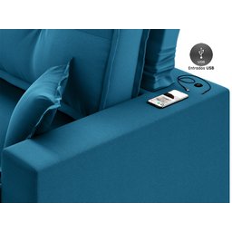 Sofá Palermo 2,40m Retrátil e Reclinável Velosuede Royal - Netsofás - 5