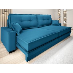 Sofá Palermo 2,40m Retrátil e Reclinável Velosuede Royal - Netsofás - 1