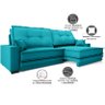 Sofá Palermo 2,40m Retrátil e Reclinável Velosuede Turquesa - Netsofás - 7