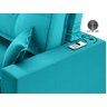 Sofá Palermo 2,40m Retrátil e Reclinável Velosuede Turquesa - Netsofás - 6