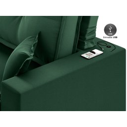 Sofá Palermo 2,40m Retrátil e Reclinável Velosuede Verde - Netsofás - 5
