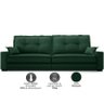 Sofá Palermo 2,40m Retrátil e Reclinável Velosuede Verde - Netsofás - 4