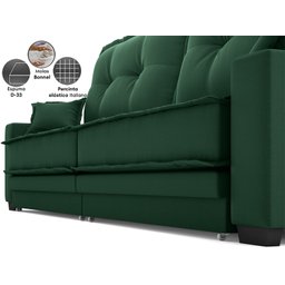 Sofá Palermo 2,40m Retrátil e Reclinável Velosuede Verde - Netsofás - 4