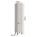 Ver imagem 4 de Armário Paneleiro 2 Portas Provençal Americano Conecta Branco/Fosco