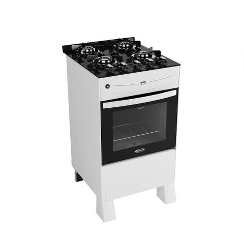 Fogão a Gás Verita Gourmet 4 Bocas Mesa de Vidro Forno 52 Litros Clarice