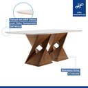 Ver imagem 4 de Conjunto Mesa Genova Tampo Slim Vidro Plus 6 Cadeiras Napoles Cel Moveis Chocolate/suede Pena