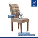 Ver imagem 7 de Conjunto Mesa Genova Tampo Slim Vidro Plus 6 Cadeiras Napoles Cel Moveis Chocolate/suede Pena