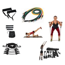 Kit Elástico 11 Peças Com Elástico Para Treino Salto Corrida - 1