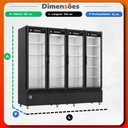 Ver imagem 4 de Auto Serviço Vanguard Resfriados 4 Porta 0 a 7 ºC ASVR4PPB Branco Int. Preto Ext. 220V - Refrimate