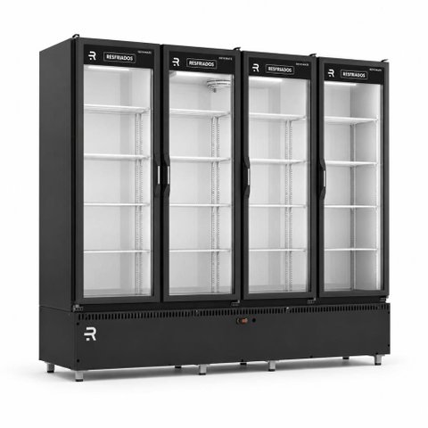 Auto Serviço Vanguard Resfriados 4 Porta 0 a 7 ºC ASVR4PPB Branco Int. Preto Ext. 220V - Refrimate
