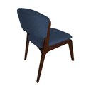 Ver imagem 3 de Cadeira Kethellen Premium Madeira Maciça Mel Linho Azul