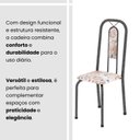 Ver imagem 5 de Cadeiras para Sala de Jantar 6 Unidades Lívia Prata/Botanic Bege/Mart