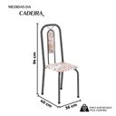 Ver imagem 3 de Cadeiras para Sala de Jantar 6 Unidades Lívia Prata/Botanic Bege/Mart