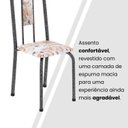 Ver imagem 4 de Cadeiras para Sala de Jantar 6 Unidades Lívia Prata/Botanic Bege/Mart