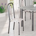 Ver imagem 2 de Cadeiras para Sala de Jantar 6 Unidades Lívia Prata/Botanic Bege/Mart