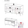 Balcão Cozinha Gabinete Pia 150 Cm 3 Portas 1 Gaveta Veneza Gw Multimóveis Mp3740 Branco - 3