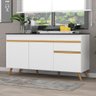 Balcão Cozinha Gabinete Pia 150 Cm 3 Portas 1 Gaveta Veneza Gw Multimóveis Mp3740 Branco - 1