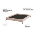 Ver imagem 3 de Cama Queen Base Box Pés Ferro 176cm Nami Linho Rosa Claro - Nexta Casa
