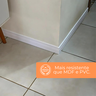 Rodapé de Poliestireno 20cm de Altura Branco Frisado por Metro - Formix 3d - 5
