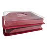 Kit 02 Porta Frios Organizador Geladeira Acrílico e Plástico Cor:vermelho - 1