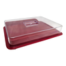 Kit 02 Porta Frios Organizador Geladeira Acrílico e Plástico Cor:vermelho - 2