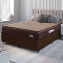 Ver imagem 6 de Cama Box Baú Casal Queen Colchão Espuma D33 Pillow Top Millenium Suede Marrom Hellen