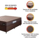 Ver imagem 2 de Cama Box Baú Casal Queen Colchão Espuma D33 Pillow Top Millenium Suede Marrom Hellen