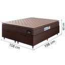 Ver imagem 4 de Cama Box Baú Casal Queen Colchão Espuma D33 Pillow Top Millenium Suede Marrom Hellen