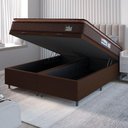 Ver imagem 5 de Cama Box Baú Casal Queen Colchão Espuma D33 Pillow Top Millenium Suede Marrom Hellen