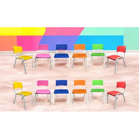 Kit 12 Cadeiras Iso Infantil Escolar Creche