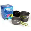 Ver imagem 2 de Kit Conjunto Panelas Camping Alumínio Tático Pesca 2 Peças