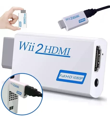 Plug Adaptador Conversor Áudio Vídeo Nintendo Wii Cabo Hdmi - 1