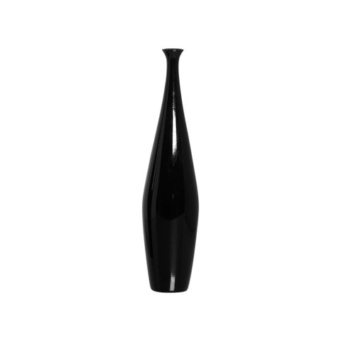 Vaso Decorativo de Chão Garrafa Faenza Pequena Preto Clássico
