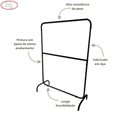 Ver imagem 3 de Arara Desfile C- 2 Níveis C- Pé Soldado 150x170 Preto